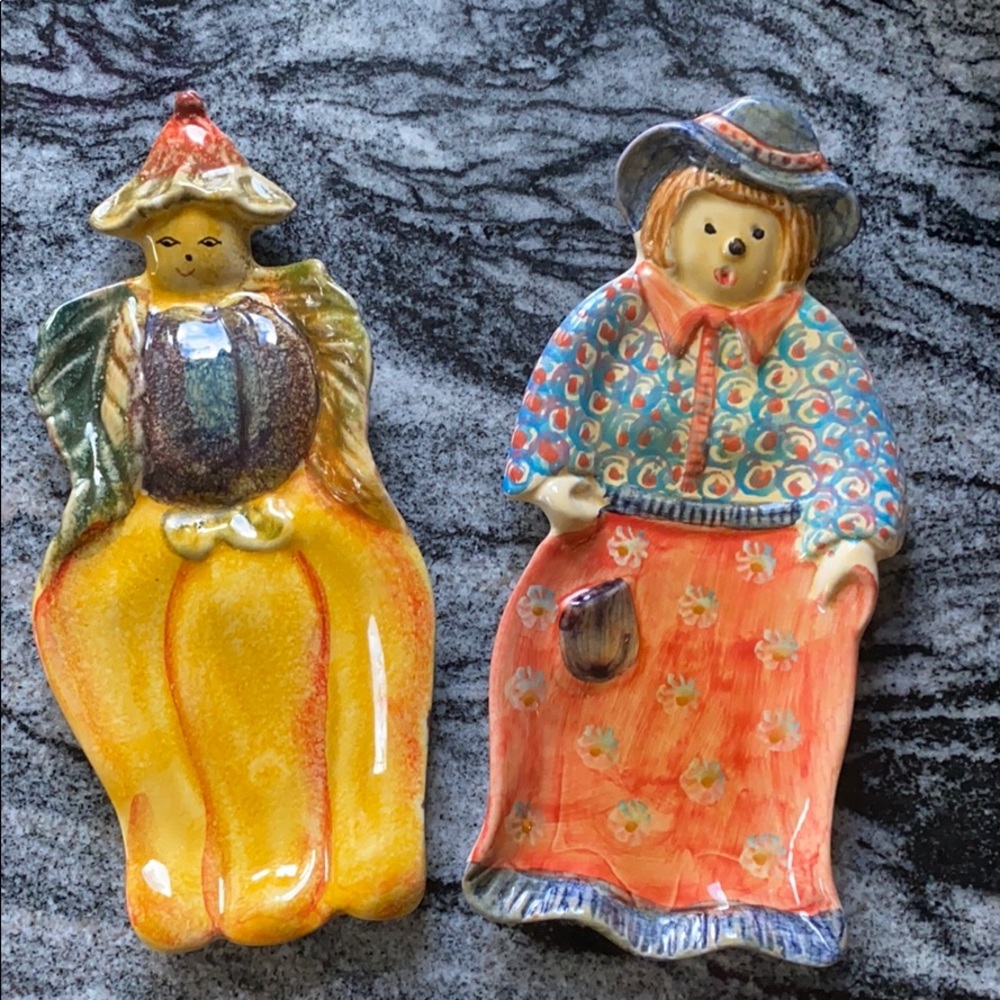 Set of ceramic spoon holders made in Italy
